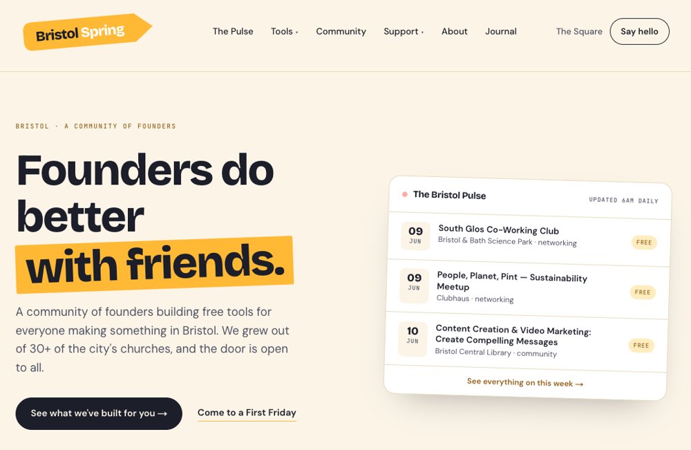 Bristol Spring homepage